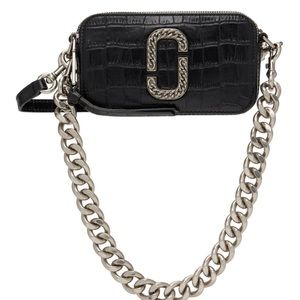 MARC JACOBS Croc Embossed snapshot bag